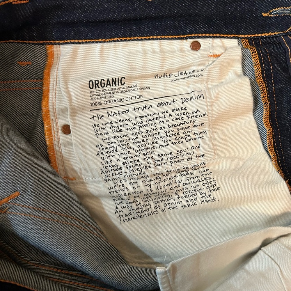 Men’s Nudie Jeans size 33w 34L excellent condition. Lean Dean style. - Picture 7 of 8